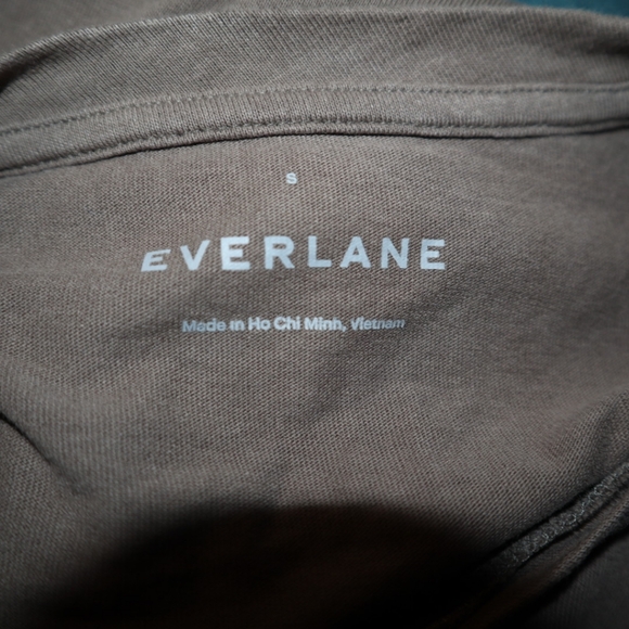 Everlane Uniform Taupe Cotton Tee Short Sleeve Size Small - Picture 6 of 6